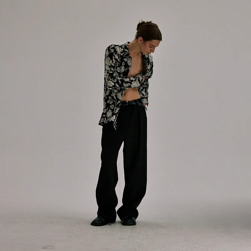 Jewel Button Trousers in Black