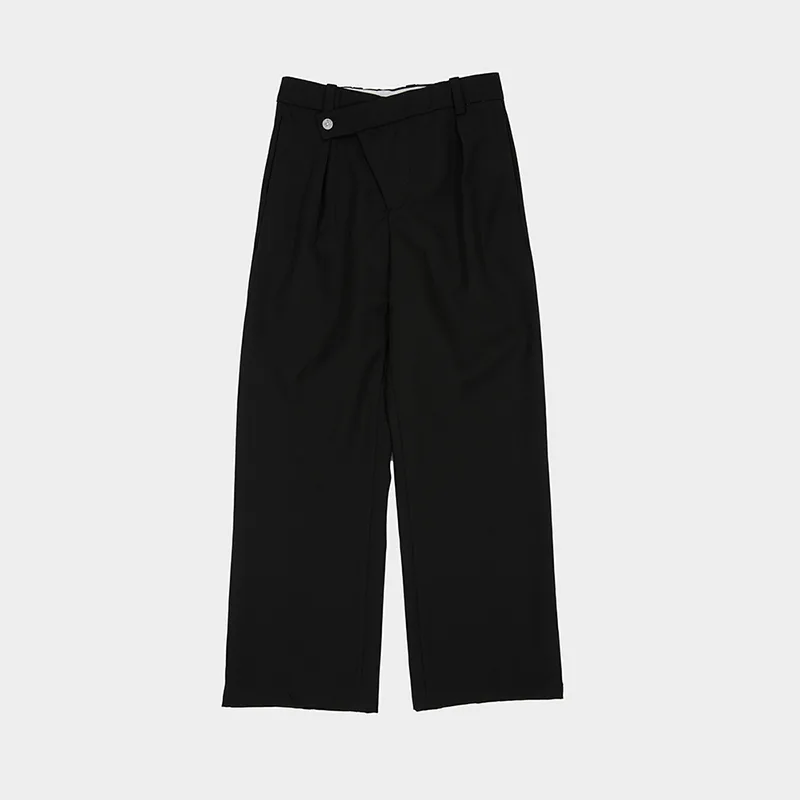 Jewel Button Trousers in Black