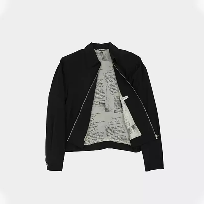 Leaves Weaved Jacket in Black