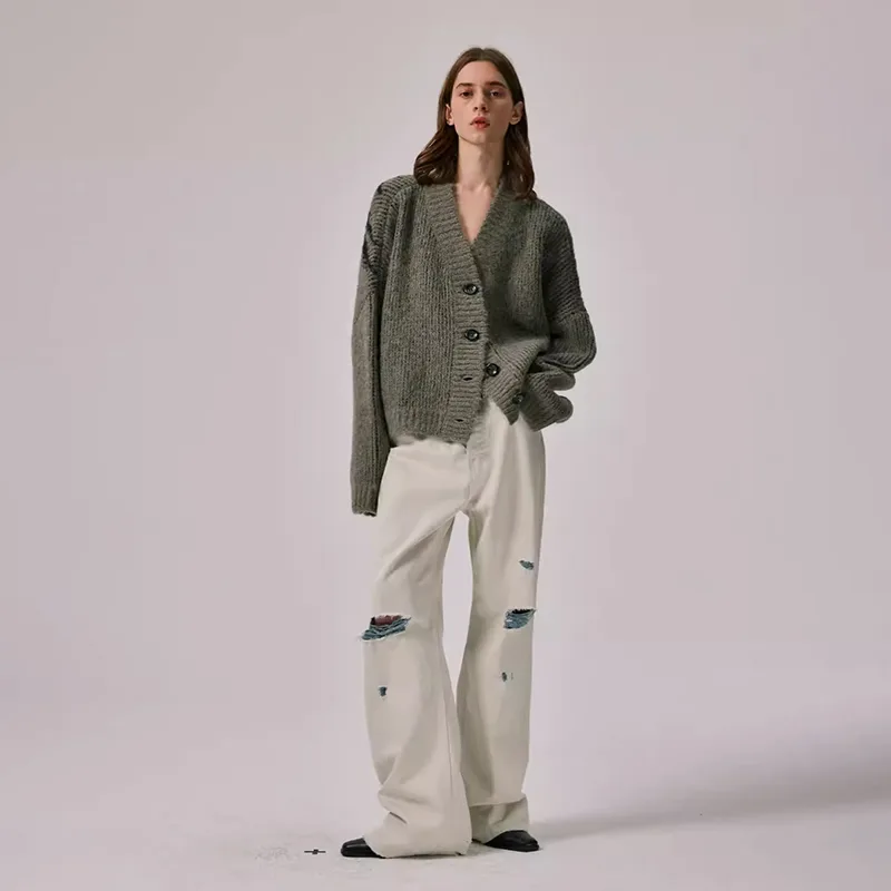 Palm Tree Mohair Knit Cardigan