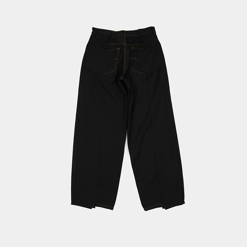 Reconstructed Trousers With Raw Edge
