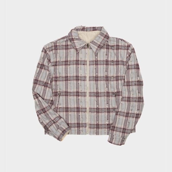 Reversible Plaid Jacket With Removable Hat - Image 3